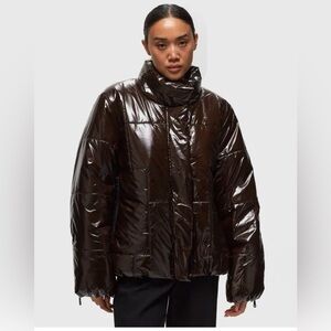Winter wardrobe Baum und Pferdgarten Shiny Brown Puffer Jacket NWT size EU 36